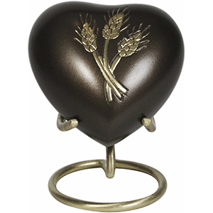 HRB10 Coeur noir avec tiges de blé or