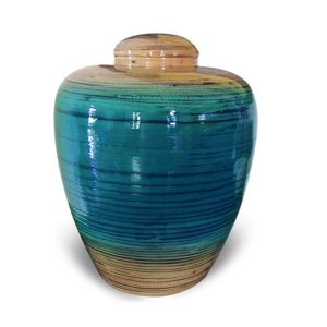 JA 79160 Urne de bambou turquoise