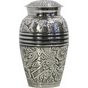 KRB3 Laiton Oiseau du paradis - Argent antique
